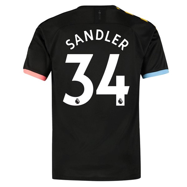 Camiseta Manchester City NO.34 Sandler 2ª 2019-2020 Negro